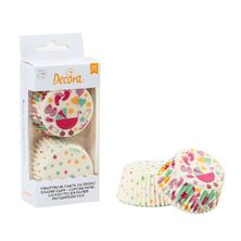 Picture of 36 BABY SHOWER GILR AND DOTS BAKING CUPS 50 X 32 MM